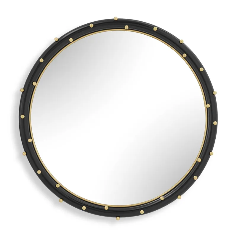 Helia Brass Round Mirror