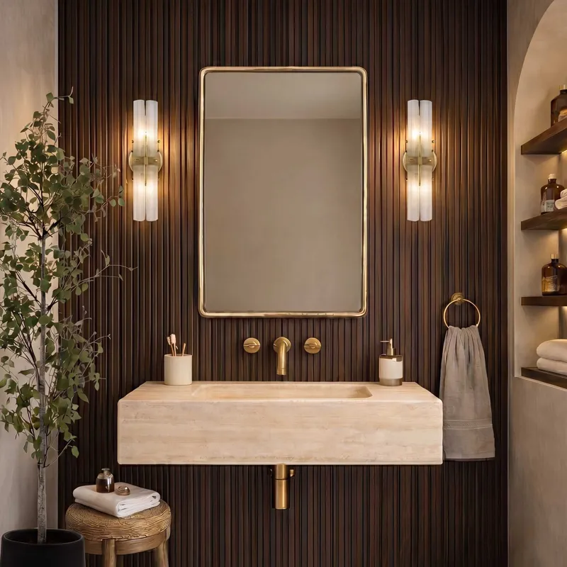 Burton Indoor-Outdoor Brass Mirror