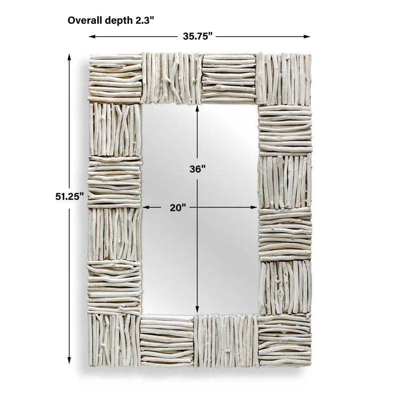 Lathey Teak Mirror
