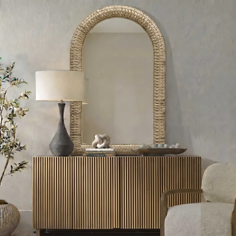 Twisted Seagrass Arch Mirror