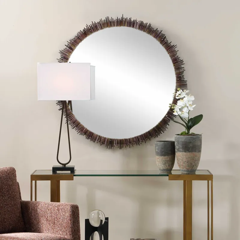 Tiger Sea Urchin Round Mirror