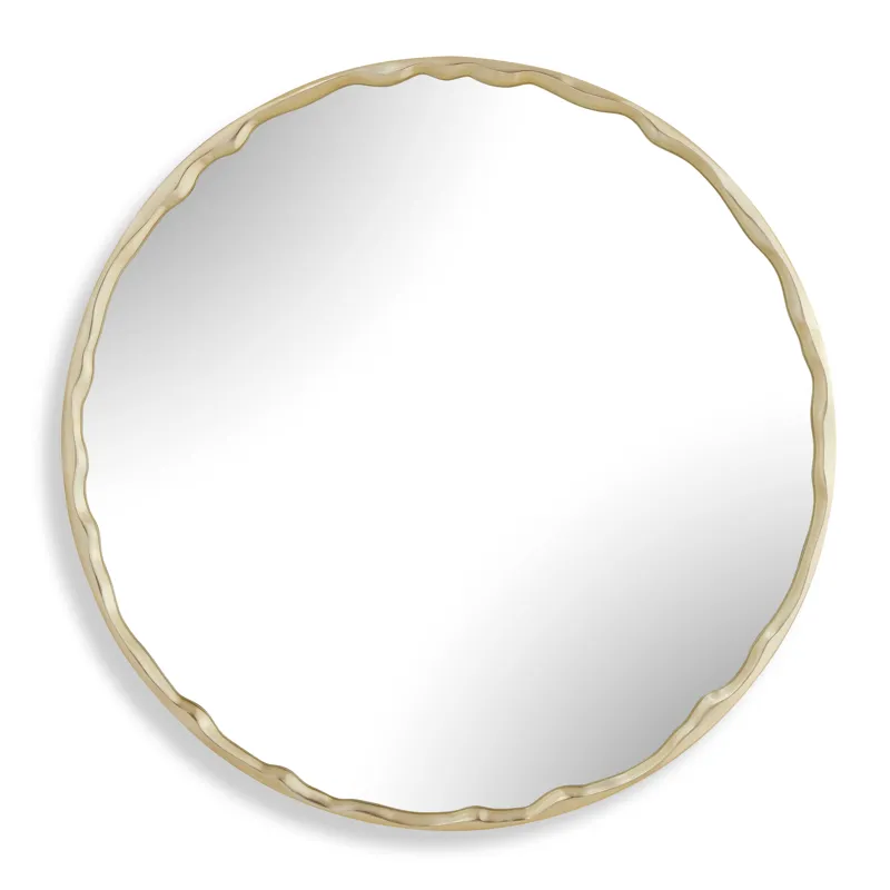 Crinkle Round Mirror