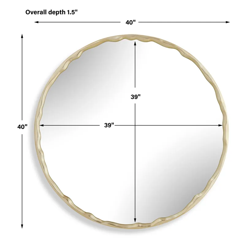 Crinkle Round Mirror