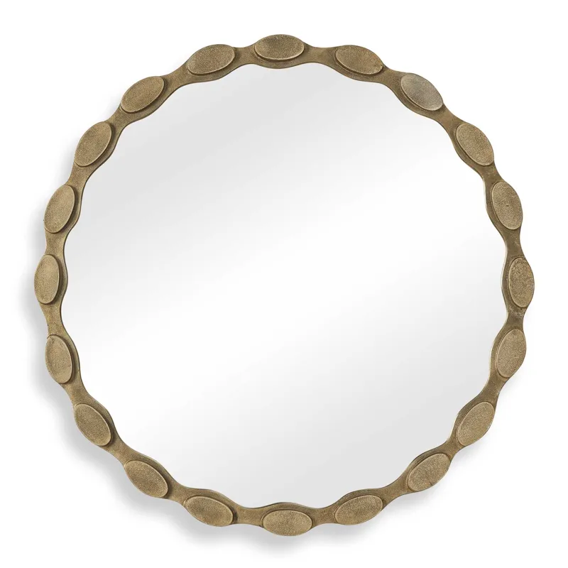 Marietta Round Brass Mirror