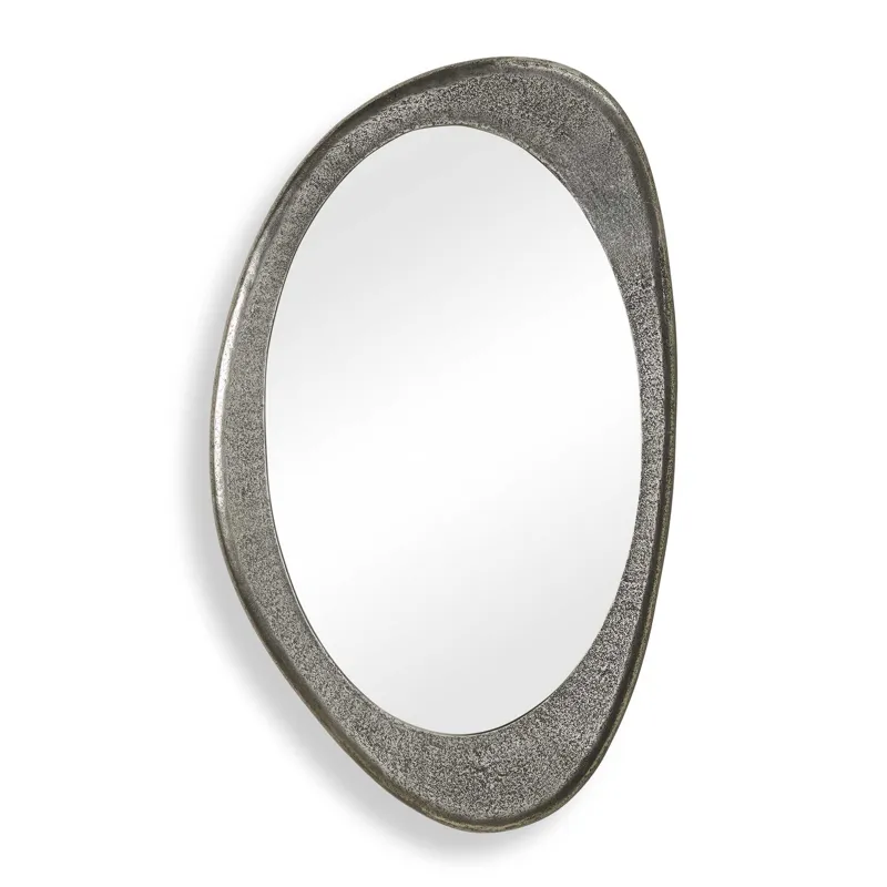 Schiller Oval Antique Nickel Mirror