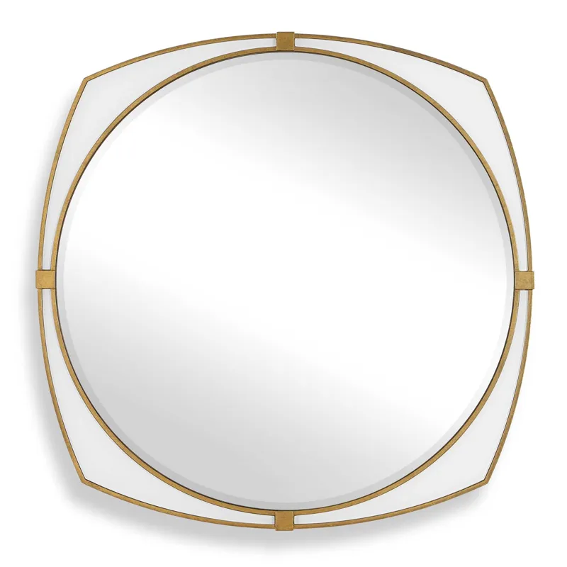 Estella White Round Mirror