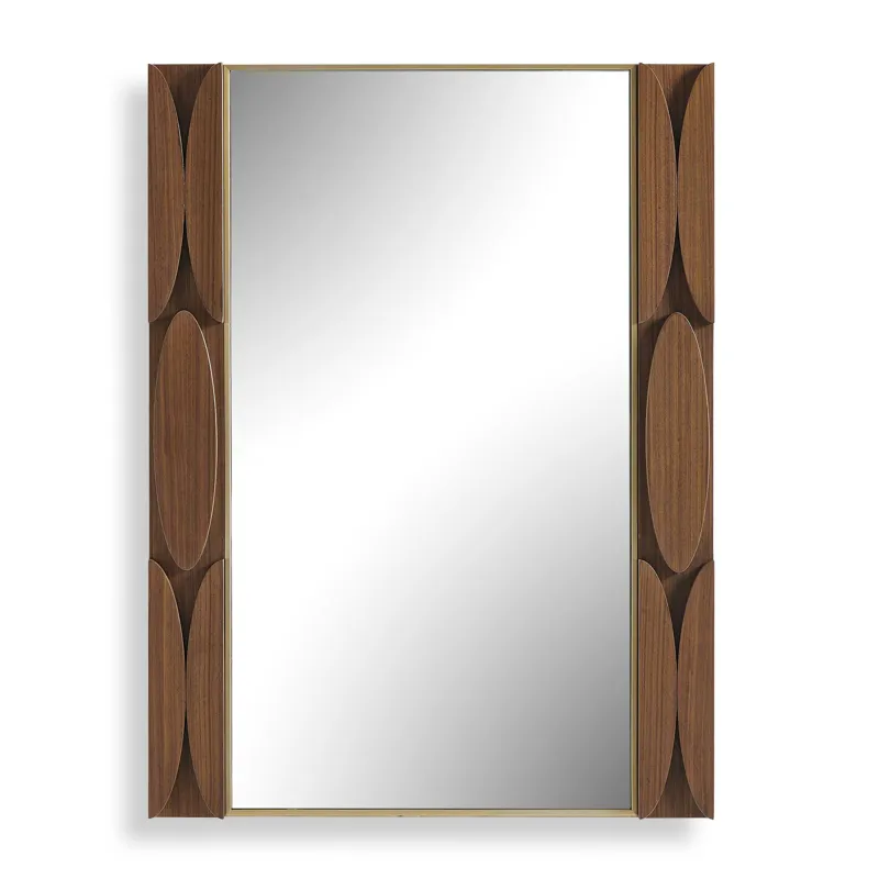 Macario Mid-Century Wood Mirror