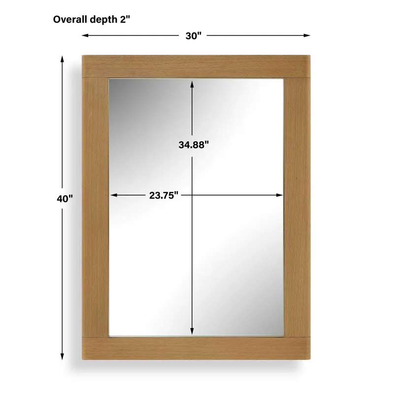 Bishop Gunstock Oak Mirror