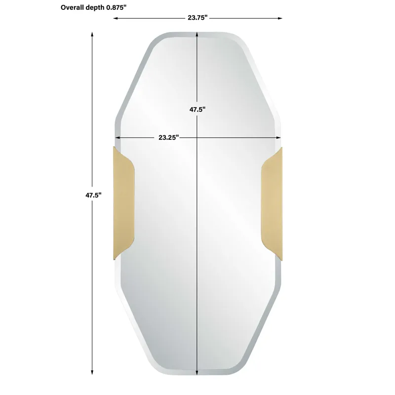 Makari Antique Brass Mirror