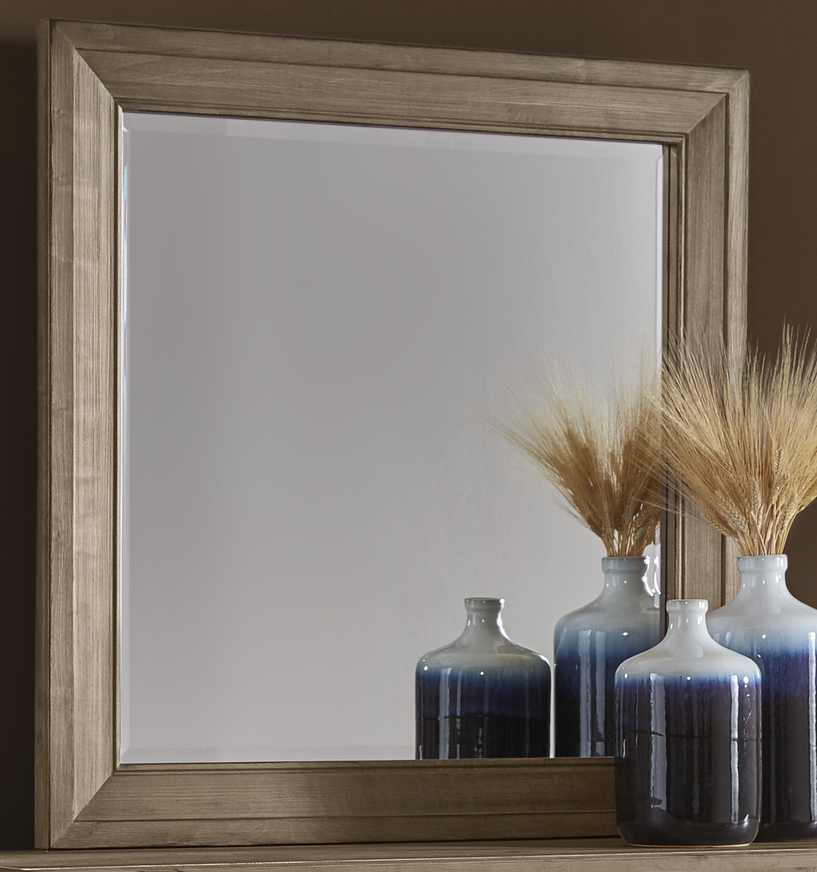 Maple RoadWeathered Gray Landscape Mirror by Vaughan Bassett 115446