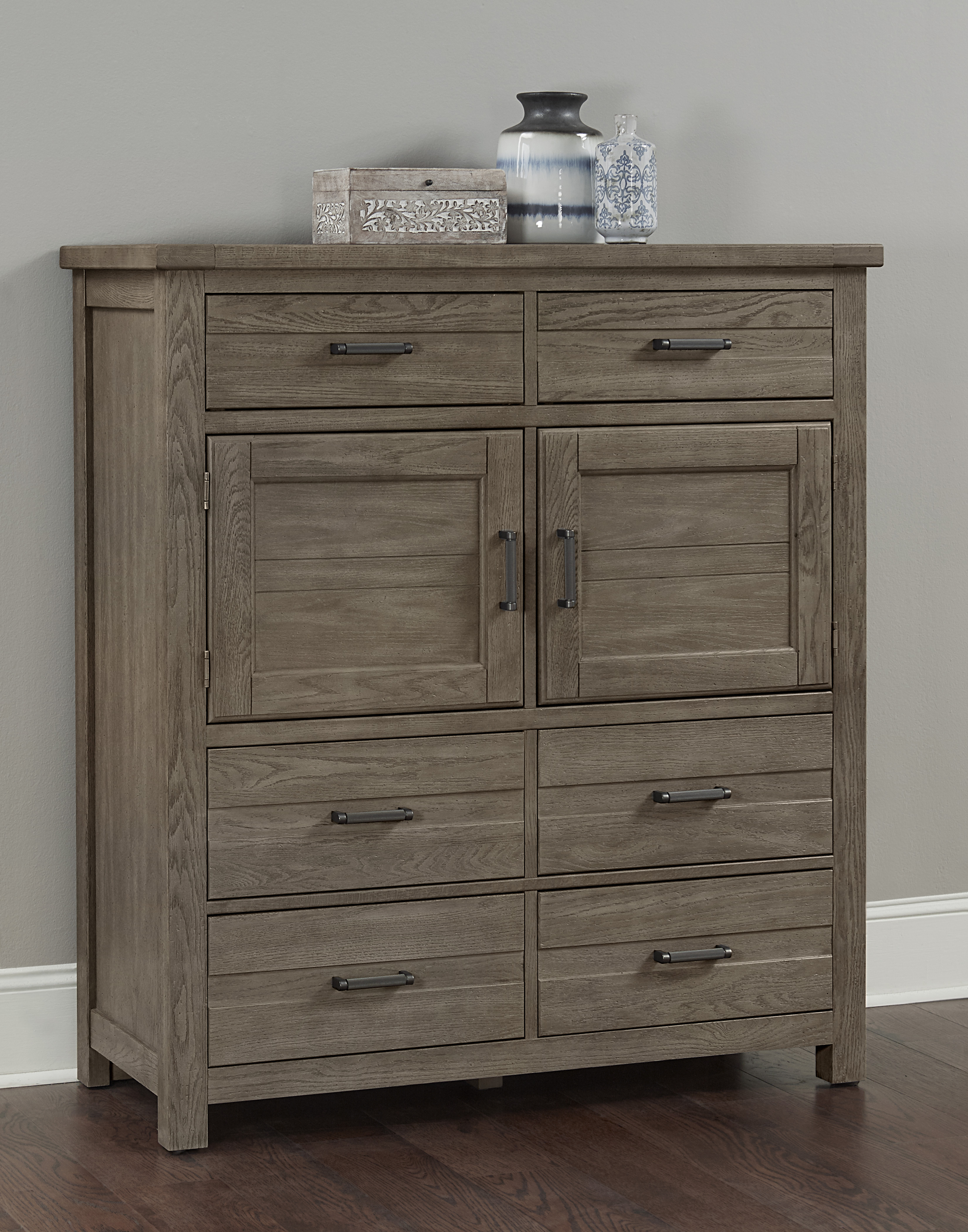 HighlandsSmoke Grey Door Chest 6 Drwr/2 Door by Vaughan Bassett