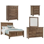 Chestnut Creek 5 PC King Bedroom Set - Fawn