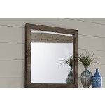 Chestnut Creek Landscape Rustic Beveled Dresser Mirror -Truffle Dark