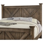 Cool Rustic Queen X Headboard - Mink