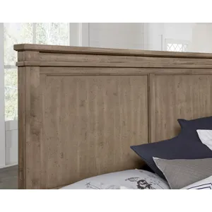 Cool Rustic Queen Mansion Bed w/Footboard Storage - Natural