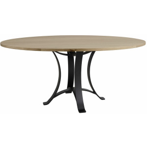 Dovetail Dining-Bleached White Round Table Top 60" W 1" Top