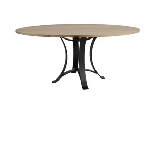 Dovetail Dining-Bleached White Round Table Top 60" W 1" Top