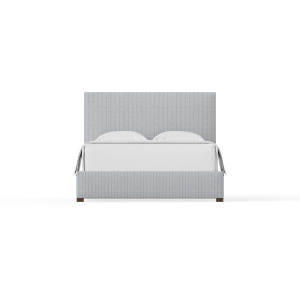 Choices Navy Stripe Upholstered Footboard - Queen