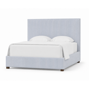 Choices Amelia Upholstered Bed Navy Stripe - King