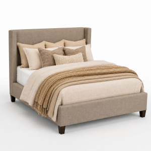 Upholstered Beds Driftwood Upholstered Shelter Headboard - King