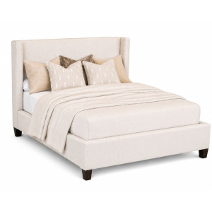 Upholstered Beds Ecru' Linen Upholstered Shelter Headboard - Queen
