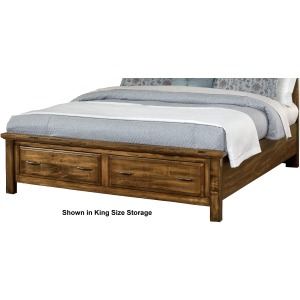 Maple Road-Antique Amish Storage Ftbd 6/6 - 2 Drwr