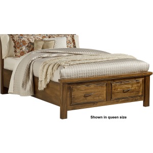 Maple Road-Antique Amish Storage Ftbd 5/0 - 2 Drwr