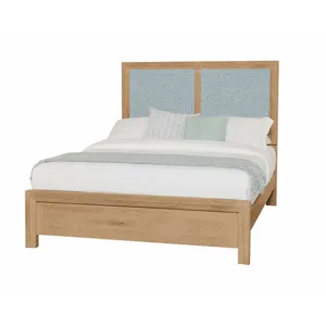 Custom Express-Clear Oak Upholstered Bed-Ocean - California King