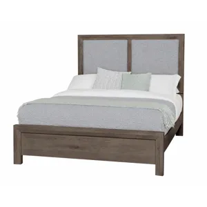 Custom Express-Driftwood Grey Upholstered Bed-Steel - California King
