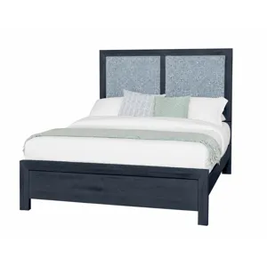 Custom Express-Indigo Upholstered Bed-Ocean - California King