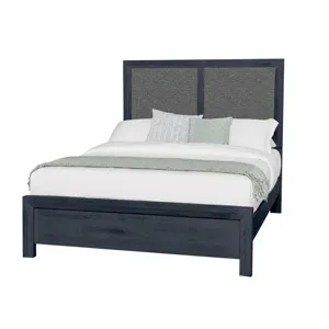 Custom Express-Indigo Upholstered Bed-Shadow - California King