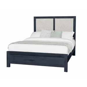 Custom Express-Indigo Upholstered Bed-Pebble - California King