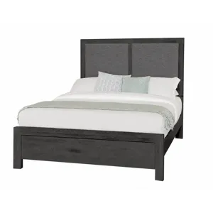 Custom Express-Graphite Upholstered Bed-Shadow - King