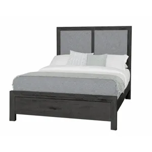 Custom Express-Graphite Upholstered Bed-Steel - California King