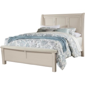 Chestnut Creek-Alpaca/Greige King Sleigh Bed With Bench Footboard