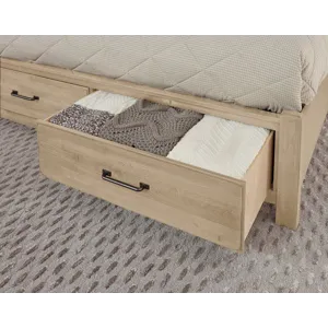Cool Rustic-Clear Maple Storage Footboard - King