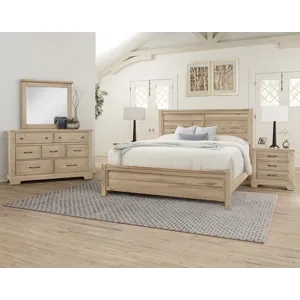 Cool Rustic-Clear Maple Plank Bed - California King