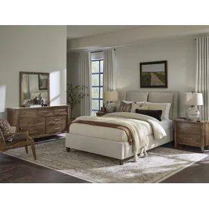 Pure Maple-Maple Syrup Sandstone Upholstered Footboard - Queen