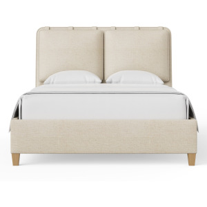 Nordhaven-Nordic Walnut Sandstone Upholstered Headboard - King