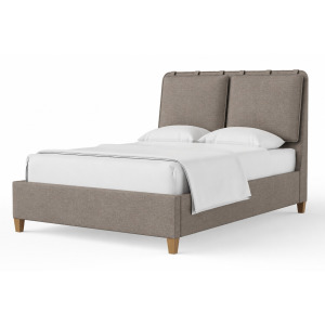 Nordhaven-Two-Tone Upholstered Bed-Mocha - King