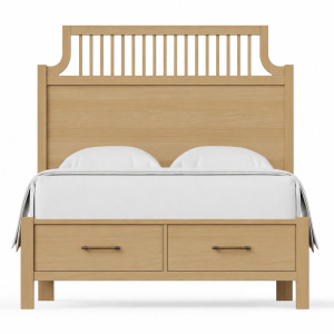 Pure Maple-Natural Maple Garden Storage Bed - King