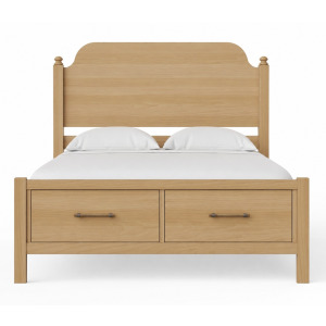 Pure Maple-Natural Maple Poster Storage Bed - King