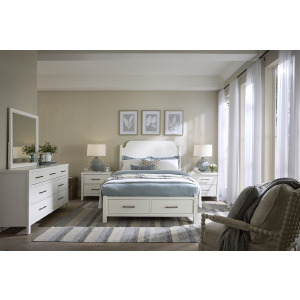 Pure Maple-Cottage White Storage Footboard - Queen