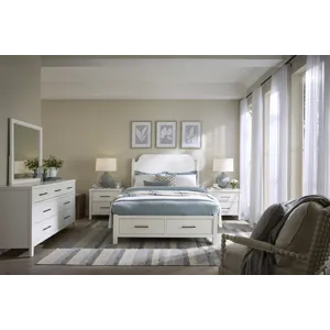 Pure Maple-Cottage White Storage Footboard - Queen