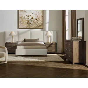 Joinery-Espresso Oak Upholstered Wall Bed-Labradoodle - King