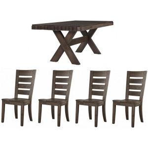 Dovetail Dining-Aged Grey 5 PC Dining Set
