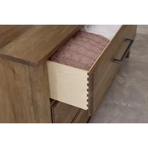 Fulling Mill-Natural Oak Chest 5 Drawer