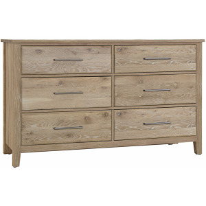 Fulling Mill-Bleached White Dresser 6 Drawer