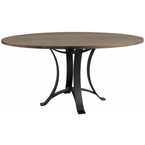 Dovetail Dining-Aged Grey Round Table Top 60" W 1" Top