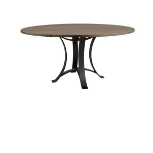 Dovetail Dining-Aged Grey Round Table Top 60" W 1" Top